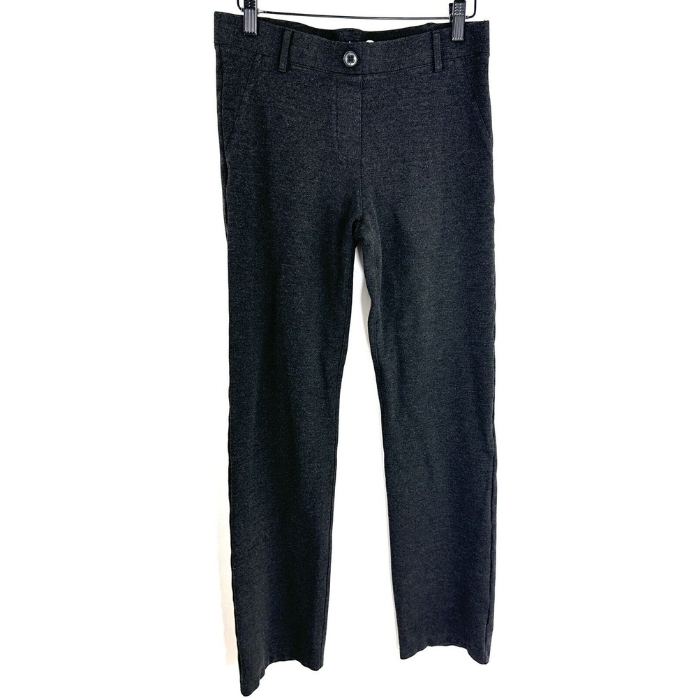 Betabrand Pants Womens Medium Gray Straight Leg Stretch Dress Yoga Pull On